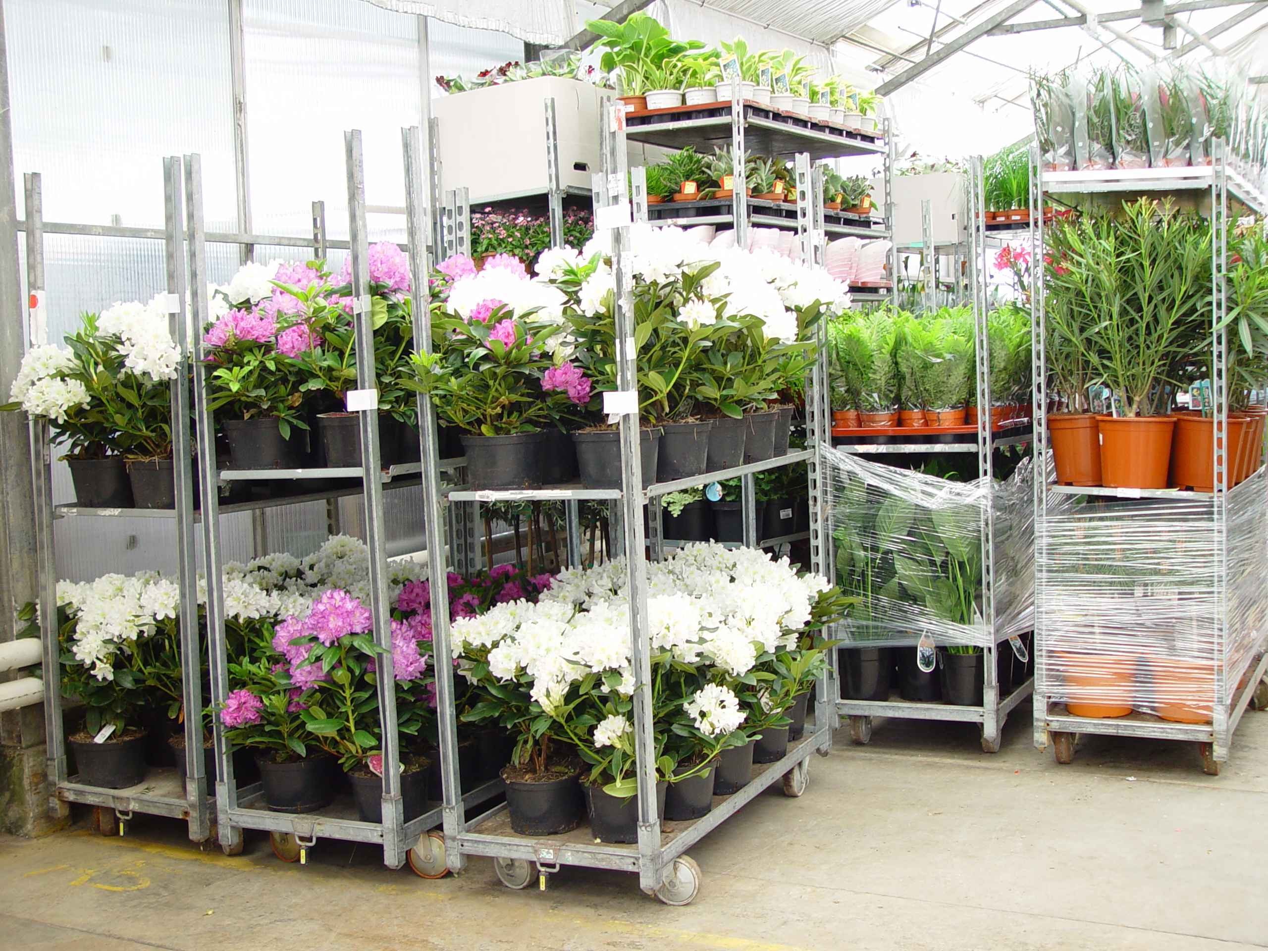 Deense karren met planten