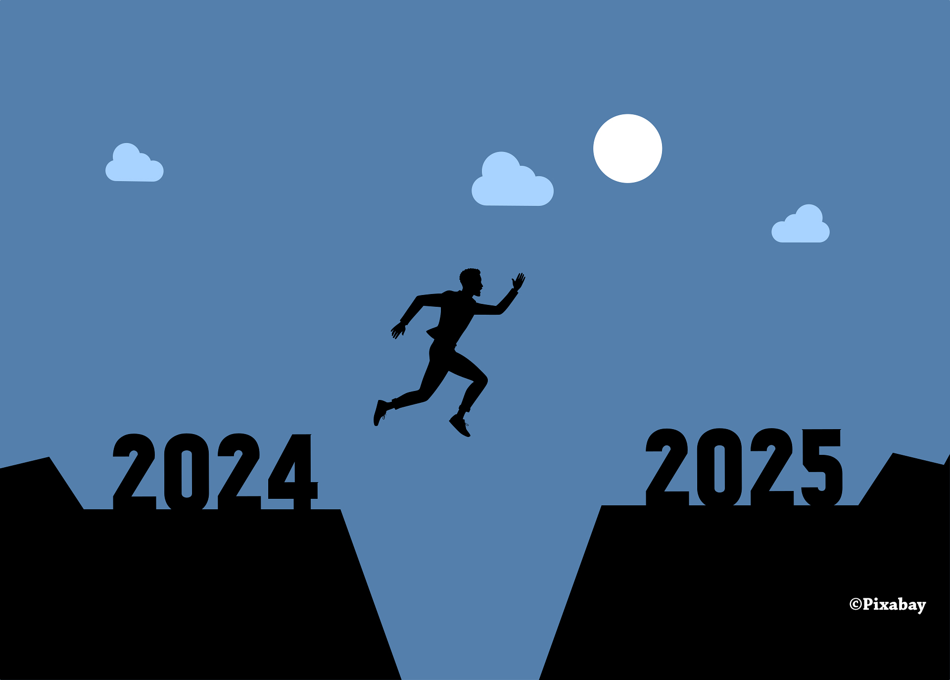 man springt van 24 naar 25