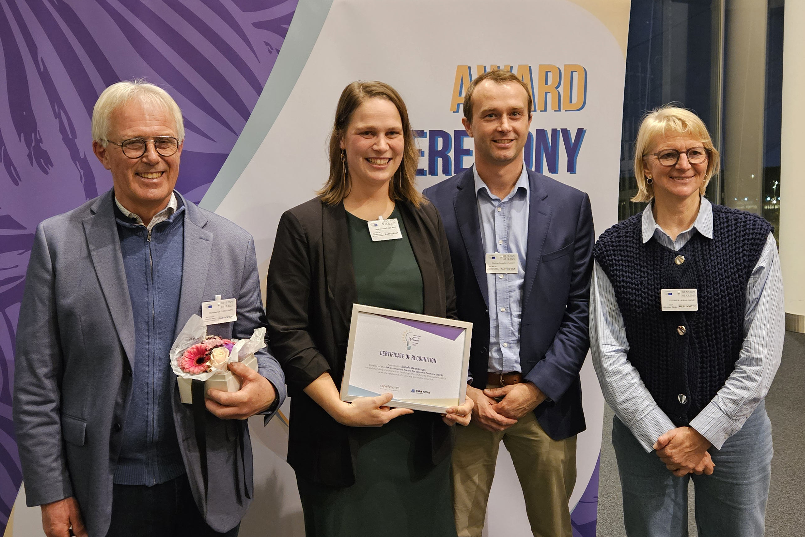 Sarah en familie met Lut D'Hondt