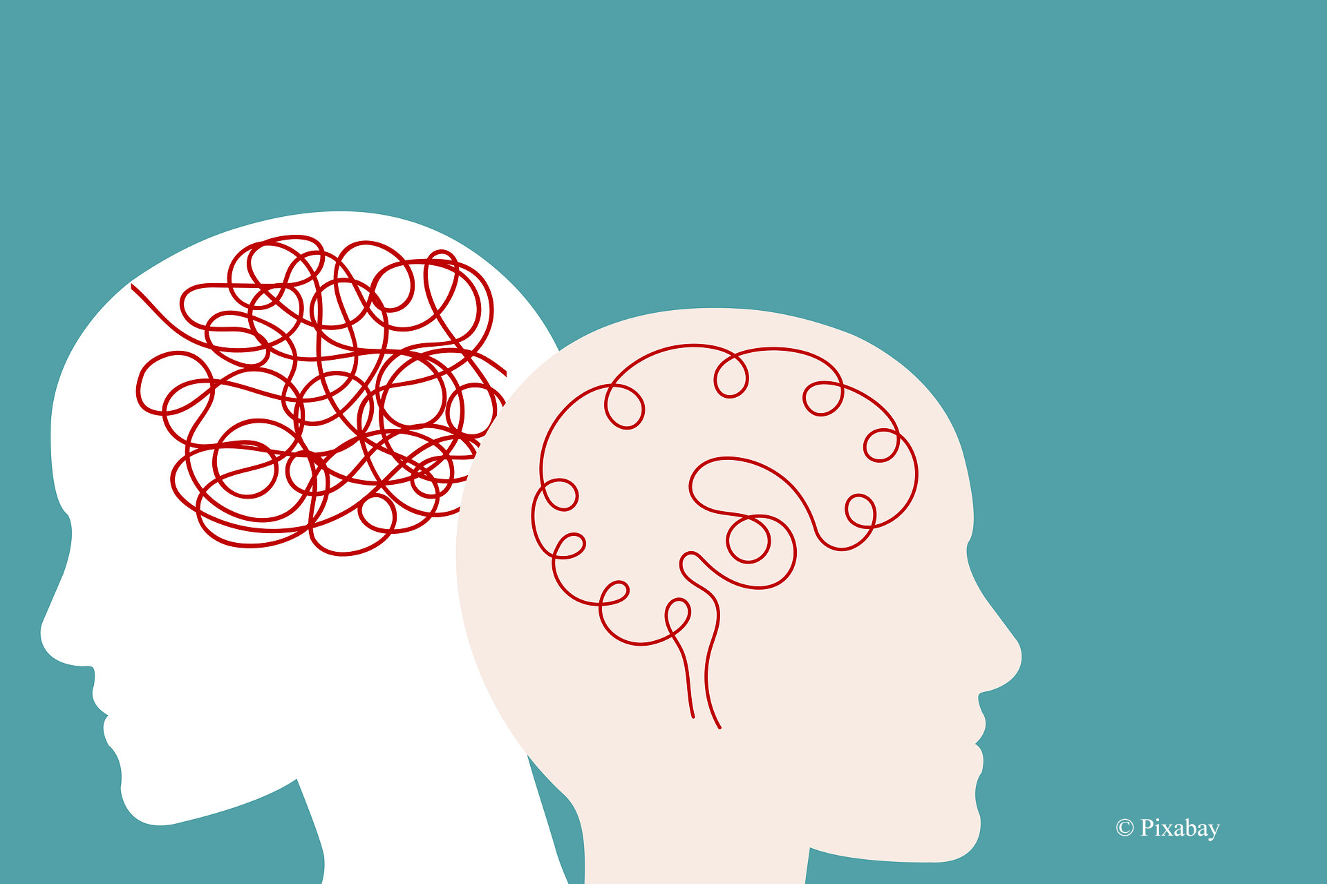 verward hoofd mentale gezondheid